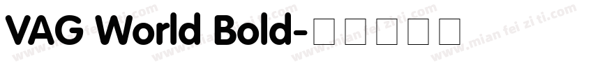 VAG World Bold字体转换